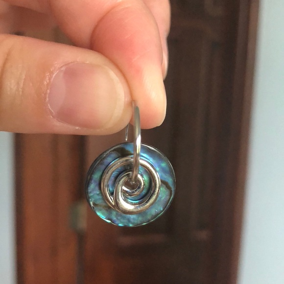 Abalone swirl earrings - Picture 2 of 6